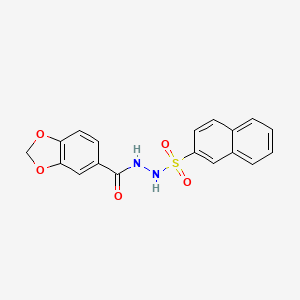 N'-(naphthalene-2-sulfonyl)-2H-1,3-benzodioxole-5-carbohydrazide