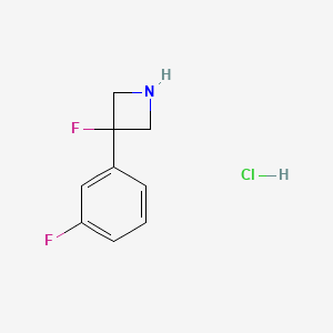3-Fluoro-3-(3-fluorophenyl)azetidine;hydrochloride
