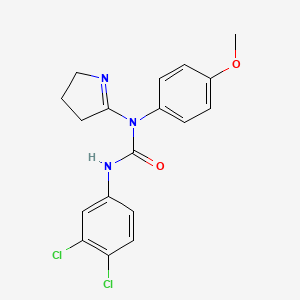 3-(3,4-dichlorophenyl)-1-(3,4-dihydro-2H-pyrrol-5-yl)-1-(4-methoxyphenyl)urea