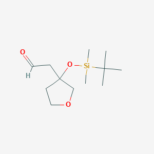 2-(3-((tert-Butyldimethylsilyl)oxy)tetrahydrofuran-3-yl)acetaldehyde