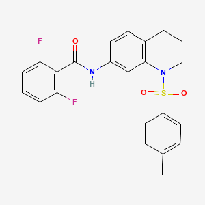 molecular formula C23H20F2N2O3S B3007165 2,6-二氟-N-(1-甲苯磺酰-1,2,3,4-四氢喹啉-7-基)苯甲酰胺 CAS No. 898447-64-8