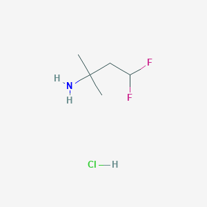 molecular formula C5H12ClF2N B3007166 4,4-Difluoro-2-methylbutan-2-amine;hydrochloride CAS No. 93339-81-2