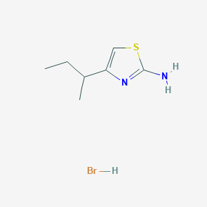 molecular formula C7H13BrN2S B3007186 4-(sec-Butyl)thiazol-2-amine hydrobromide CAS No. 2230807-85-7