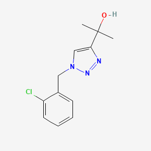 molecular formula C12H14ClN3O B3007187 2-(1-(2-chlorobenzyl)-1H-1,2,3-triazol-4-yl)propan-2-ol CAS No. 1708765-72-3