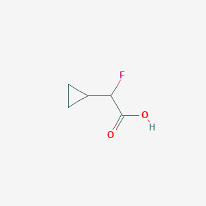 molecular formula C5H7FO2 B3007202 2-Cyclopropyl-2-fluoroacetic acid CAS No. 1554428-25-9