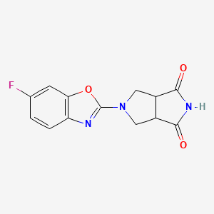 5-(6-Fluoro-1,3-benzoxazol-2-yl)-3a,4,6,6a-tetrahydropyrrolo[3,4-c]pyrrole-1,3-dione