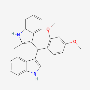 molecular formula C27H26N2O2 B3007208 3-[(2,4-dimethoxyphenyl)-(2-methyl-1H-indol-3-yl)methyl]-2-methyl-1H-indole CAS No. 618406-44-3