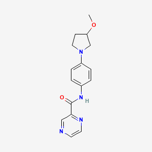 N-(4-(3-methoxypyrrolidin-1-yl)phenyl)pyrazine-2-carboxamide