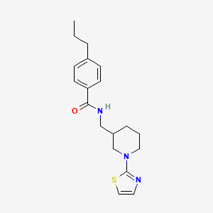 4-propyl-N-((1-(thiazol-2-yl)piperidin-3-yl)methyl)benzamide