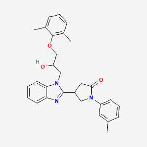4-{1-[3-(2,6-dimethylphenoxy)-2-hydroxypropyl]-1H-benzimidazol-2-yl}-1-(3-methylphenyl)pyrrolidin-2-one