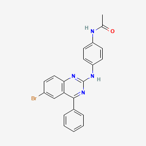 molecular formula C22H17BrN4O B3007221 N-{4-[(6-bromo-4-phenylquinazolin-2-yl)amino]phenyl}acetamide CAS No. 361160-51-2