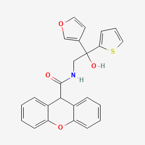 molecular formula C24H19NO4S B3007224 N-(2-(furan-3-yl)-2-hydroxy-2-(thiophen-2-yl)ethyl)-9H-xanthene-9-carboxamide CAS No. 2034487-68-6