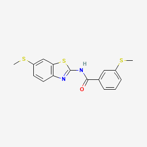 molecular formula C16H14N2OS3 B3007242 3-(methylthio)-N-(6-(methylthio)benzo[d]thiazol-2-yl)benzamide CAS No. 922627-09-6
