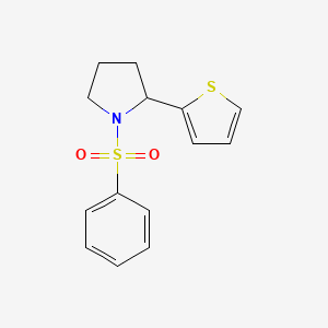 molecular formula C14H15NO2S2 B3007245 1-(Phenylsulfonyl)-2-(2-thienyl)pyrrolidine CAS No. 668468-50-6