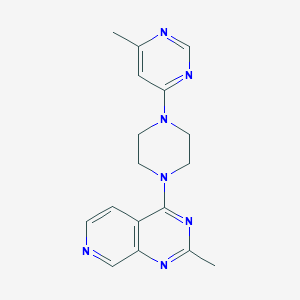 molecular formula C17H19N7 B3007248 2-Methyl-4-[4-(6-methylpyrimidin-4-yl)piperazin-1-yl]pyrido[3,4-d]pyrimidine CAS No. 2380086-50-8