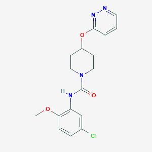 molecular formula C17H19ClN4O3 B3007252 N-(5-chloro-2-methoxyphenyl)-4-(pyridazin-3-yloxy)piperidine-1-carboxamide CAS No. 1797951-67-7