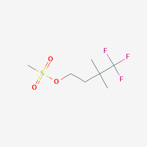 molecular formula C7H13F3O3S B3007259 4,4,4-Trifluoro-3,3-dimethylbutyl methanesulfonate CAS No. 2172496-43-2