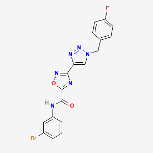 N-(3-bromophenyl)-3-{1-[(4-fluorophenyl)methyl]-1H-1,2,3-triazol-4-yl}-1,2,4-oxadiazole-5-carboxamide