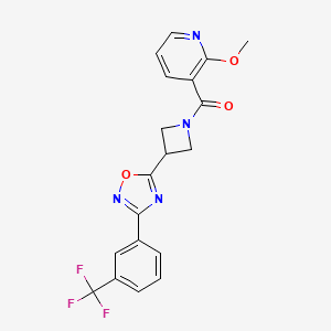 (2-Methoxypyridin-3-yl)(3-(3-(3-(trifluoromethyl)phenyl)-1,2,4-oxadiazol-5-yl)azetidin-1-yl)methanone