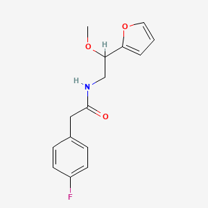 molecular formula C15H16FNO3 B3007267 2-(4-fluorophenyl)-N-(2-(furan-2-yl)-2-methoxyethyl)acetamide CAS No. 1788783-89-0