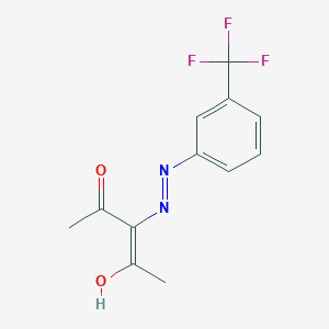 molecular formula C12H11F3N2O2 B3007272 3-{2-[3-(三氟甲基)苯基]肼-1-亚基}戊烷-2,4-二酮 CAS No. 58534-61-5