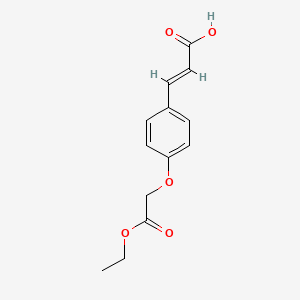 molecular formula C13H14O5 B3007276 (2E)-3-{4-[(ethoxycarbonyl)methoxy]phenyl}prop-2-enoic acid CAS No. 179626-57-4