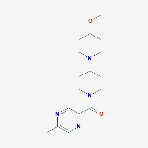 molecular formula C17H26N4O2 B3007279 4-Methoxy-1'-(5-methylpyrazine-2-carbonyl)-1,4'-bipiperidine CAS No. 1705200-35-6