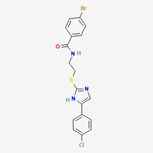 4-bromo-N-(2-((5-(4-chlorophenyl)-1H-imidazol-2-yl)thio)ethyl)benzamide