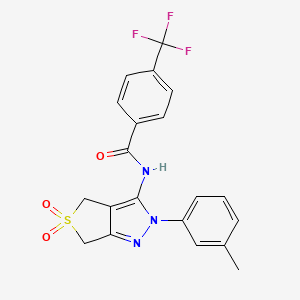 N-(5,5-dioxido-2-(m-tolyl)-4,6-dihydro-2H-thieno[3,4-c]pyrazol-3-yl)-4-(trifluoromethyl)benzamide
