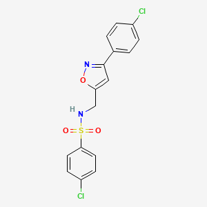 4-chloro-N-{[3-(4-chlorophenyl)-5-isoxazolyl]methyl}benzenesulfonamide