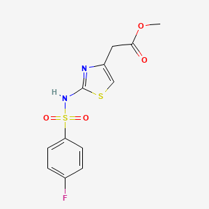 Methyl (2-{[(4-fluorophenyl)sulfonyl]amino}-1,3-thiazol-4-yl)acetate