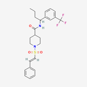 1-[(E)-2-phenylethenyl]sulfonyl-N-[1-[3-(trifluoromethyl)phenyl]butyl]piperidine-4-carboxamide
