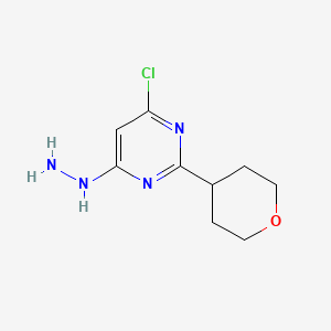 molecular formula C9H13ClN4O B3007325 [6-Chloro-2-(oxan-4-yl)pyrimidin-4-yl]hydrazine CAS No. 2243506-55-8