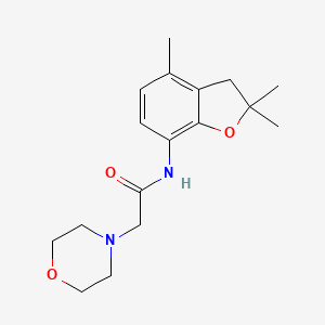 molecular formula C17H24N2O3 B3007330 2-morpholino-N-(2,2,4-trimethyl-2,3-dihydro-1-benzofuran-7-yl)acetamide CAS No. 866042-38-8