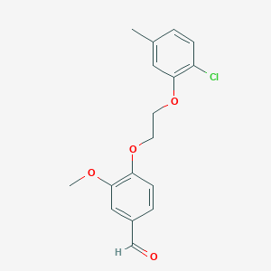 molecular formula C17H17ClO4 B3007340 4-[2-(2-Chloro-5-methylphenoxy)ethoxy]-3-methoxybenzaldehyde CAS No. 428464-91-9
