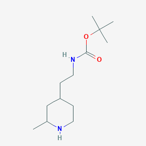 molecular formula C13H26N2O2 B3007341 tert-Butyl N-[2-(2-methylpiperidin-4-yl)ethyl]carbamate CAS No. 1783924-61-7