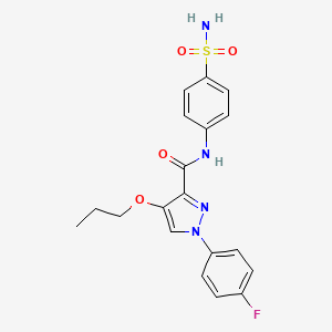 1-(4-fluorophenyl)-4-propoxy-N-(4-sulfamoylphenyl)-1H-pyrazole-3-carboxamide