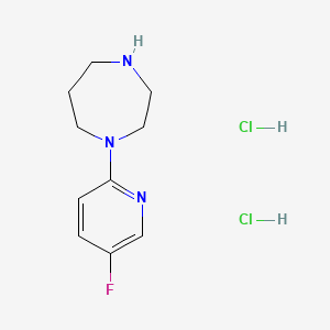 molecular formula C10H16Cl2FN3 B3007357 1-(5-Fluoropyridin-2-yl)-1,4-diazepane dihydrochloride CAS No. 1951441-18-1