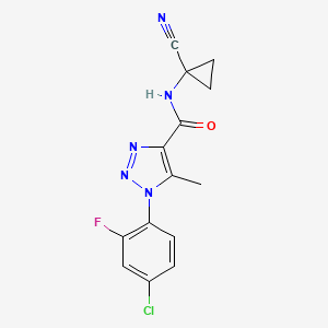 1-(4-Chloro-2-fluorophenyl)-N-(1-cyanocyclopropyl)-5-methyltriazole-4-carboxamide