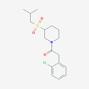 molecular formula C17H24ClNO3S B3007363 2-(2-Chlorophenyl)-1-[3-(2-methylpropanesulfonyl)piperidin-1-yl]ethan-1-one CAS No. 2097920-78-8