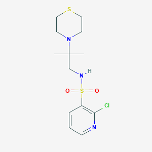 2-Chloro-N-(2-methyl-2-thiomorpholin-4-ylpropyl)pyridine-3-sulfonamide