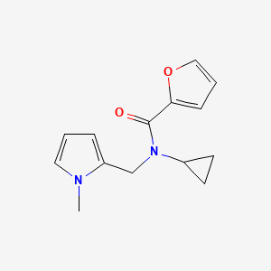 molecular formula C14H16N2O2 B3007376 N-cyclopropyl-N-((1-methyl-1H-pyrrol-2-yl)methyl)furan-2-carboxamide CAS No. 1045955-61-0
