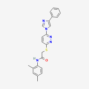 molecular formula C23H21N5OS B3007386 N-(2,4-二甲基苯基)-2-((6-(4-苯基-1H-咪唑-1-基)哒嗪-3-基)硫代)乙酰胺 CAS No. 1251588-30-3