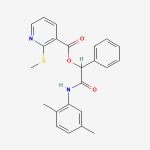 molecular formula C23H22N2O3S B3007387 [(2,5-Dimethylphenyl)carbamoyl](phenyl)methyl 2-(methylsulfanyl)pyridine-3-carboxylate CAS No. 474492-47-2