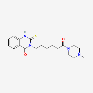 molecular formula C19H26N4O2S B3007389 3-(6-(4-methylpiperazin-1-yl)-6-oxohexyl)-2-thioxo-2,3-dihydroquinazolin-4(1H)-one CAS No. 422275-37-4