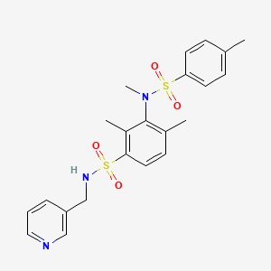 3-(N,4-dimethylphenylsulfonamido)-2,4-dimethyl-N-(pyridin-3-ylmethyl)benzenesulfonamide