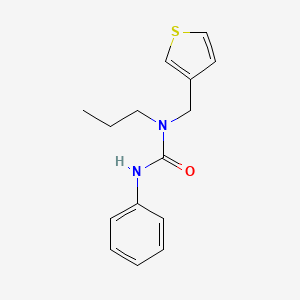 molecular formula C15H18N2OS B3007396 3-Phenyl-1-propyl-1-(thiophen-3-ylmethyl)urea CAS No. 1235005-53-4