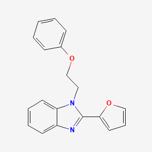 molecular formula C19H16N2O2 B3007397 2-(Furan-2-yl)-1-(2-phenoxyethyl)benzimidazole CAS No. 433328-18-8