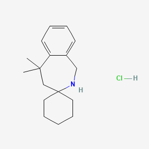 5,5-Dimethyl-1,2,4,5-tetrahydrospiro[benzo[c]azepine-3,1'-cyclohexane] hydrochloride