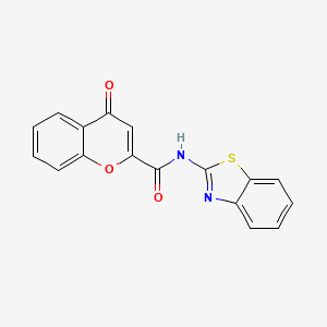 molecular formula C17H10N2O3S B3007417 N-(1,3-benzothiazol-2-yl)-4-oxochromene-2-carboxamide CAS No. 67733-18-0